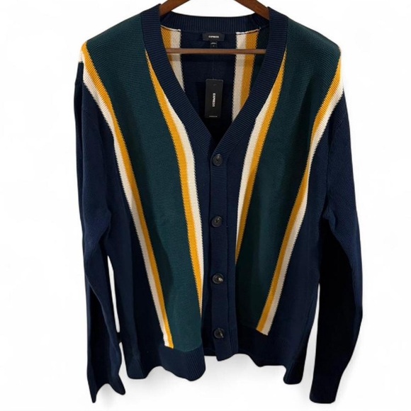 NWT Men's Varsity Stripes Cardigan Size Large